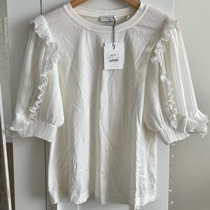 sandro white top size 36 new